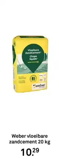 Karwei Weber vloeibare zandcement aanbieding