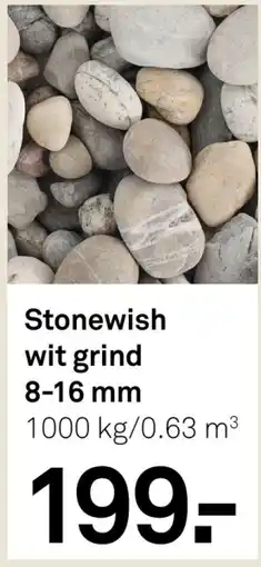Karwei Stonewish wit grind 8-16 mm aanbieding