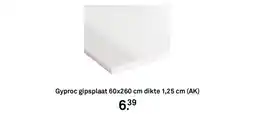 Karwei Gyproc gipsplaat dikte 1,25 cm (AK) aanbieding