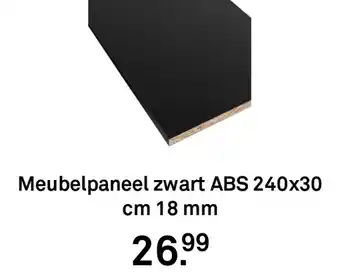 Karwei Meubelpaneel zwart ABS aanbieding
