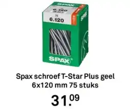Karwei Spax schroef T-Star Plus geel aanbieding