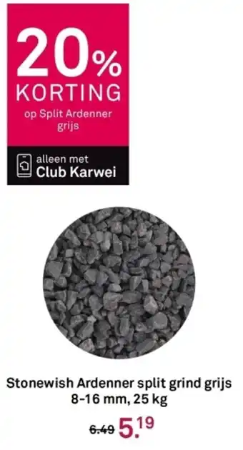 Karwei Stonewish Ardenner split grind grijs aanbieding