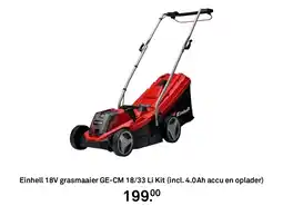 Karwei Einhell 18V grasmaaier GE-CM 18/33 Li Kit aanbieding