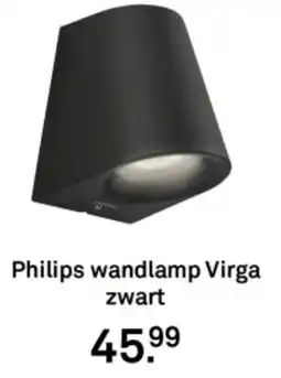Karwei Philips wandlamp Virga zwart aanbieding