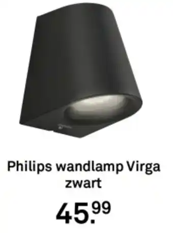 Karwei Philips wandlamp Virga zwart aanbieding