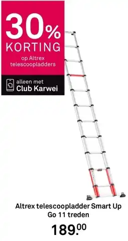 Karwei Altrex telescoopladder Smart Up Go 11 treden aanbieding