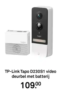 Karwei TP-Link Tapo D230S1 video deurbel met batterij aanbieding