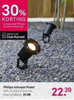 Karwei Philips tuinspot Puled aanbieding