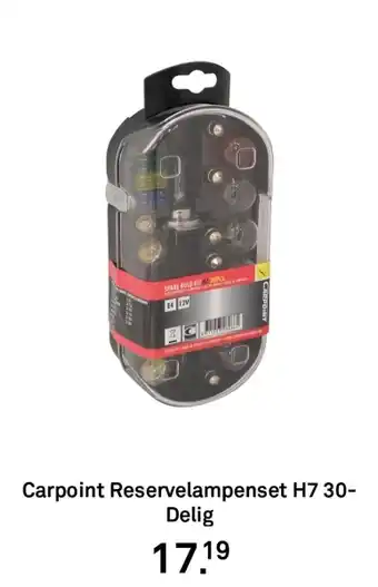 Karwei Carpoint Reservelampenset H7 30 Delig aanbieding