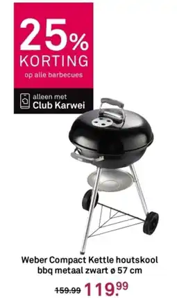 Karwei Weber Compact Kettle houtskool aanbieding