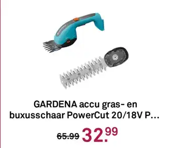 Karwei GARDENA accu gras- en buxusschaar PowerCut 20/18V aanbieding