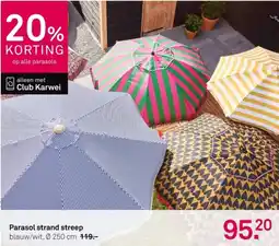 Karwei Parasol strand streep aanbieding