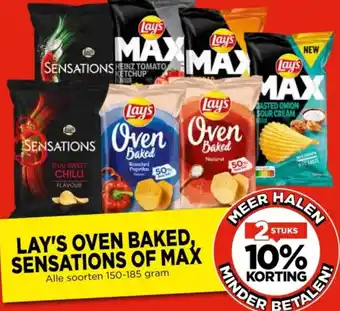 Vomar Voordeelmarkt Lay's oven baked, sensations of max aanbieding