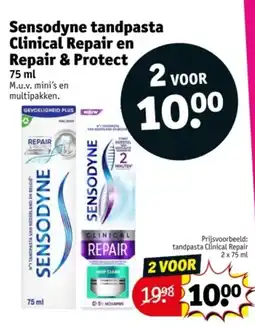 Kruidvat Sensodyne tandpasta Clinical Repair en Repair & Protect aanbieding
