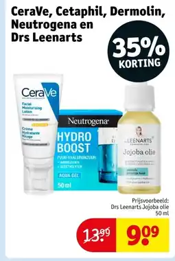Kruidvat CeraVe, Cetaphil, Dermolin, Neutrogena en Drs Leenarts aanbieding