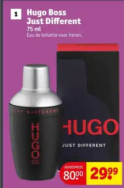 Kruidvat Hugo Boss Just Different aanbieding