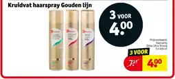 Kruidvat Kruidvat haarspray Gouden lijn aanbieding
