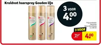 Kruidvat Kruidvat haarspray Gouden lijn aanbieding