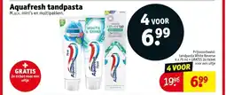Kruidvat Aquafresh tandpasta aanbieding