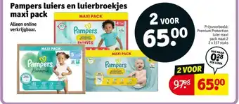 Kruidvat Pampers luiers en luierbroekjes maxi pack aanbieding