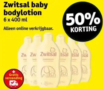 Kruidvat Zwitsal baby bodylotion aanbieding