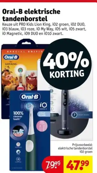Kruidvat Oral-B elektrische tandenborstel aanbieding