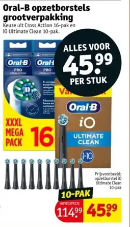 Kruidvat Oral-B opzetborstels grootverpakking aanbieding