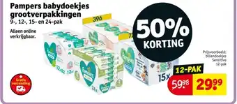 Kruidvat Pampers babydoekjes grootverpakkingen aanbieding