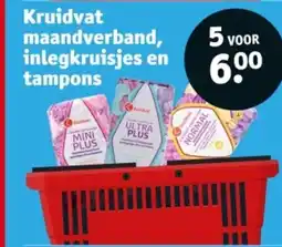 Kruidvat Kruidvat maandverband, inlegkruisjes en tampons aanbieding