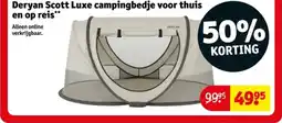 Kruidvat Deryan Scott Luxe campingbedje voor thuis en op reis aanbieding