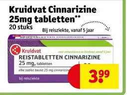 Kruidvat Kruidvat Cinnarizine 25mg tabletten aanbieding