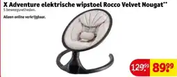 Kruidvat X Adventure elektrische wipstoel Rocco Velvet Nougat aanbieding