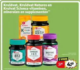 Kruidvat Kruidvat, Kruidvat Natures en Kruivat Science vitaminen, mineralen en supplementen aanbieding
