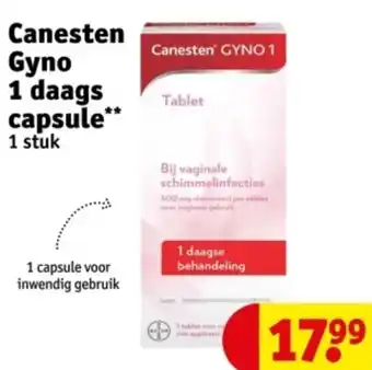 Kruidvat Canesten Gyno 1 daags capsule aanbieding