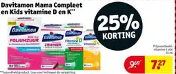 Kruidvat Davitamon Mama Compleet en Kids vitamine D en K aanbieding