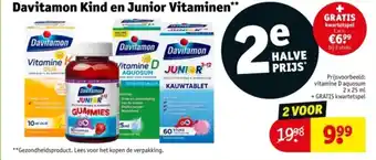 Kruidvat Davitamon Kind en Junior Vitaminen aanbieding