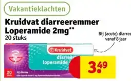 Kruidvat Kruidvat diarreeremmer Loperamide 2mg aanbieding