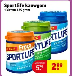 Kruidvat Sportlife kauwgom aanbieding