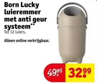 Kruidvat Born Lucky luieremmer met anti geur systeem aanbieding