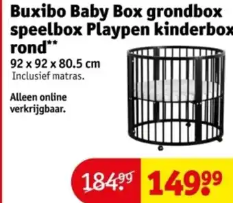 Kruidvat Buxibo Baby Box grondbox speelbox Playpen kinderbox rond aanbieding