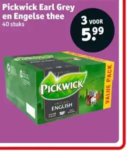Kruidvat Pickwick Earl Grey en Engelse thee aanbieding