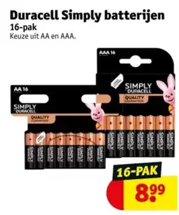 Kruidvat Duracell Simply batterijen aanbieding