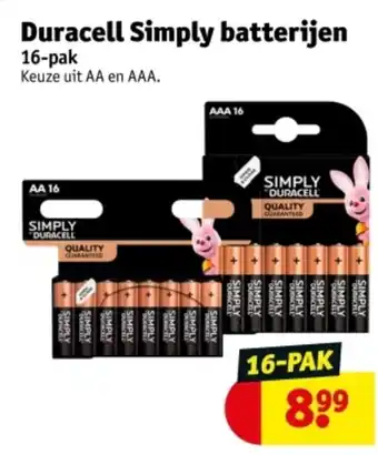Kruidvat Duracell Simply batterijen aanbieding
