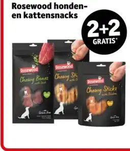 Kruidvat Rosewood honden en kattensnacks aanbieding