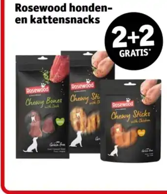 Kruidvat Rosewood honden en kattensnacks aanbieding