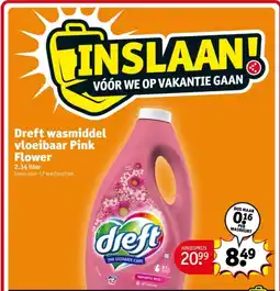 Kruidvat Dreft wasmiddel vloeibaar Pink Flower aanbieding