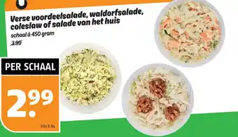 Poiesz Verse voordeelsalade, waldorfsalade, coleslaw of salade van het huis aanbieding