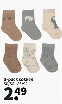 Wibra 3-pack sokken aanbieding