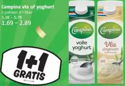 Poiesz Campina vla of yoghurt aanbieding