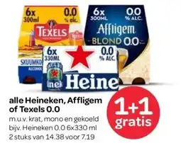 Spar alle Heineken, Affligem of Texels 0.0 aanbieding
